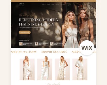 Wix Template Fashion Boutique Boho Wix Website Luxury E-commerce Design for Clothing Stores