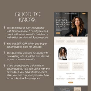 Coaching Squarespace Website Template Life Coach Squarespace 71 Sales Page Boho Square Space Site image 10