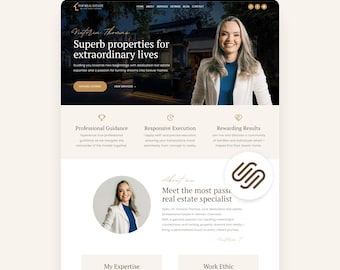 Real Estate Squarespace Template Realtor Squarespace 71 Sales Page Agent Portfolio Square Space Blog
