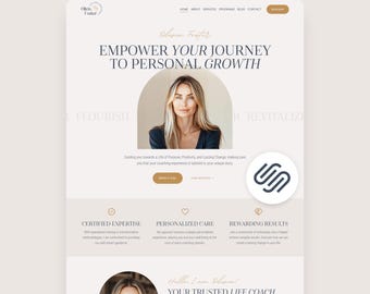 Coaching Squarespace Template Life Coach Squarespace Website Boho Sales Page Square Space 71 Seite