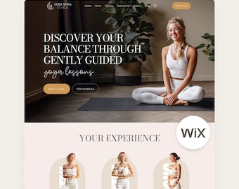 Wix Template Yoga Wix Website Teacher Multi Page Web Site Studio Boho