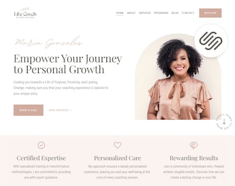 Coaching Squarespace Template Life Coach Squarespace Website for Coaches Square Space Sales Page Template Squarespace Theme Blog Template 71