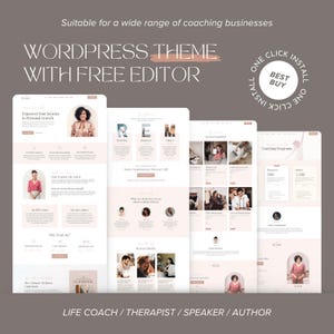 Coaching Wordpress-tema Terapeut Komplett webbplats Livscoach Wordpress-mall Redigerbar Wordpress-blogg bild 3