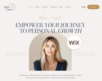 Coaching Wix Website Template Life Coach Wix Template Coaching Website Sales Page Template Wix Blog Therapist Website Boho Site for Coaches