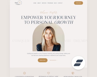 Coaching Showit Website Template Life Coach Showit Templates Therapist Sales Page Editable Web Site