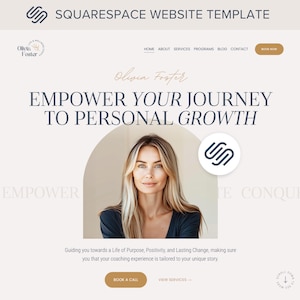 Squarespace Template Coaching Website Template Squarespace Website Coaches Square Space Life Coach Sales Page Template Squarespace Theme