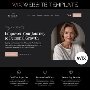 Wix Template for Coaches Wix Website Template Coaching Website Sales Page Template Life Coach Wix Blog Therapist Website Boho Site Coaching