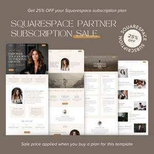Coaching Squarespace Website Template Life Coach Squarespace 71 Sales Page Boho Square Space Site image 3