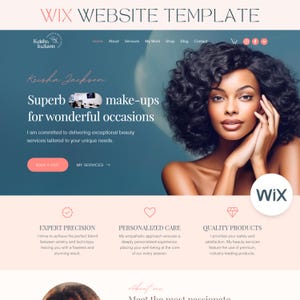 Esthetician Wix Template Beauty Salon Wix Website Medspa Sales Page Skincare Web Site Pink