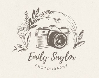 Photography Logo Design Watermark for Photographers Customizable Camera Logo Editable SVG Premade Vector
