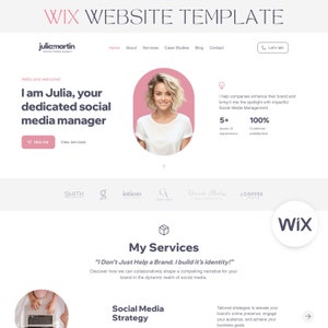 Wix Website Template Social Media Manager Wix Template Landing Page Virtual Assistant Website Sales Page Template Marketing Agency Wix Blog