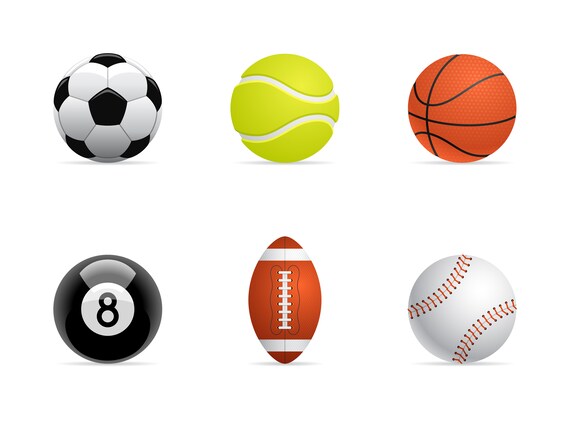Sport Balls Balls Illustration Balls Icons Icon Stickers Etsy