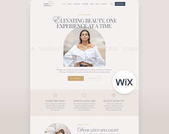 Schönheitssalon Wix Vollständige Website Skincare Wix Vorlage Medspa Luxus-Website Kosmetikerin