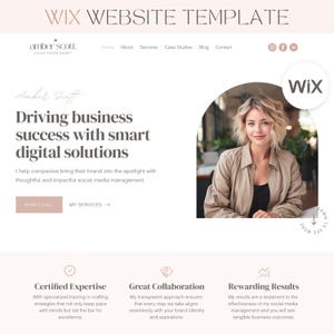 Wix Template Social Media Manager Wix Website Template Marketing Agency Wix Sales Page Wix Template Portfolio Virtual Assistant Wix Blog