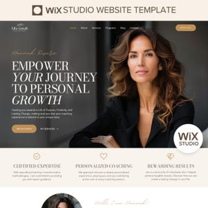 Wix Studio Template for Coaching Wix Studio Website Template Life Coach Website Wix Blog Therapist Website Boho Site for Coach Landing Page