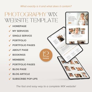 Editable Wedding Photography Website Wix Template for Photographer ...