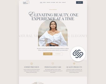 Beauty Salon Squarespace Website Template Medspa Landing Page Luxury Web Site Squarespace 71 Esthetician