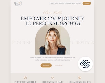 Coaching Squarespace Template Life Coach Squarespace Website Boho Sales Page Square Space 71 Seite