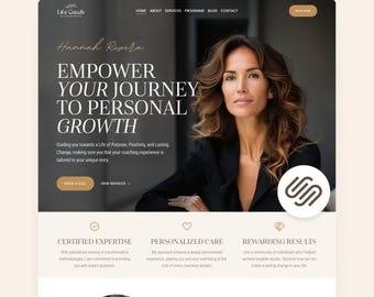 Coaching Squarespace Website Template Life Coach Squarespace 71 Sales Page Boho Square Space Site