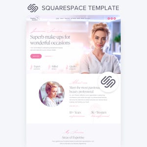 Esthetician Squarespace Website Template Beauty Salon Landing Page Medspa Web Site Squarespace 71