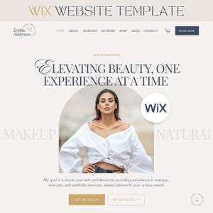 Beauty Salon Wix Website Skincare Wix Template Medspa Landing Page Luxury Web Site Esthetician