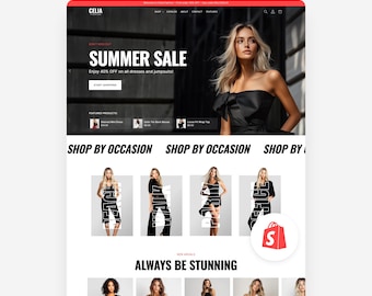 Shopify Website Template Fashion Boutique Shopify Theme Clothing Done for You  Luxury Ecommerce Site