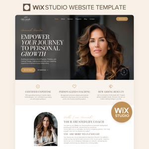 Wix Studio Template for Coach and Therapist New Wix Website Coaching Boho Landing Page