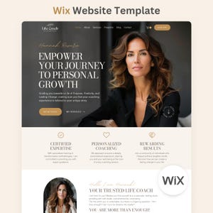 Life Coach Wix Vorlage für Therapeuten Vollständige Website Wix Coaching Website Boho bearbeitbar