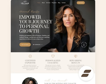 Life Coach Showit Template Coaching Showit Website Templates Therapist Sales Page Editable Blog