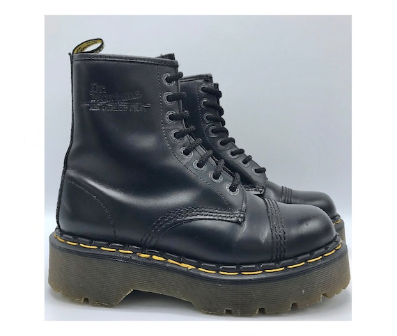 black doc martens platform