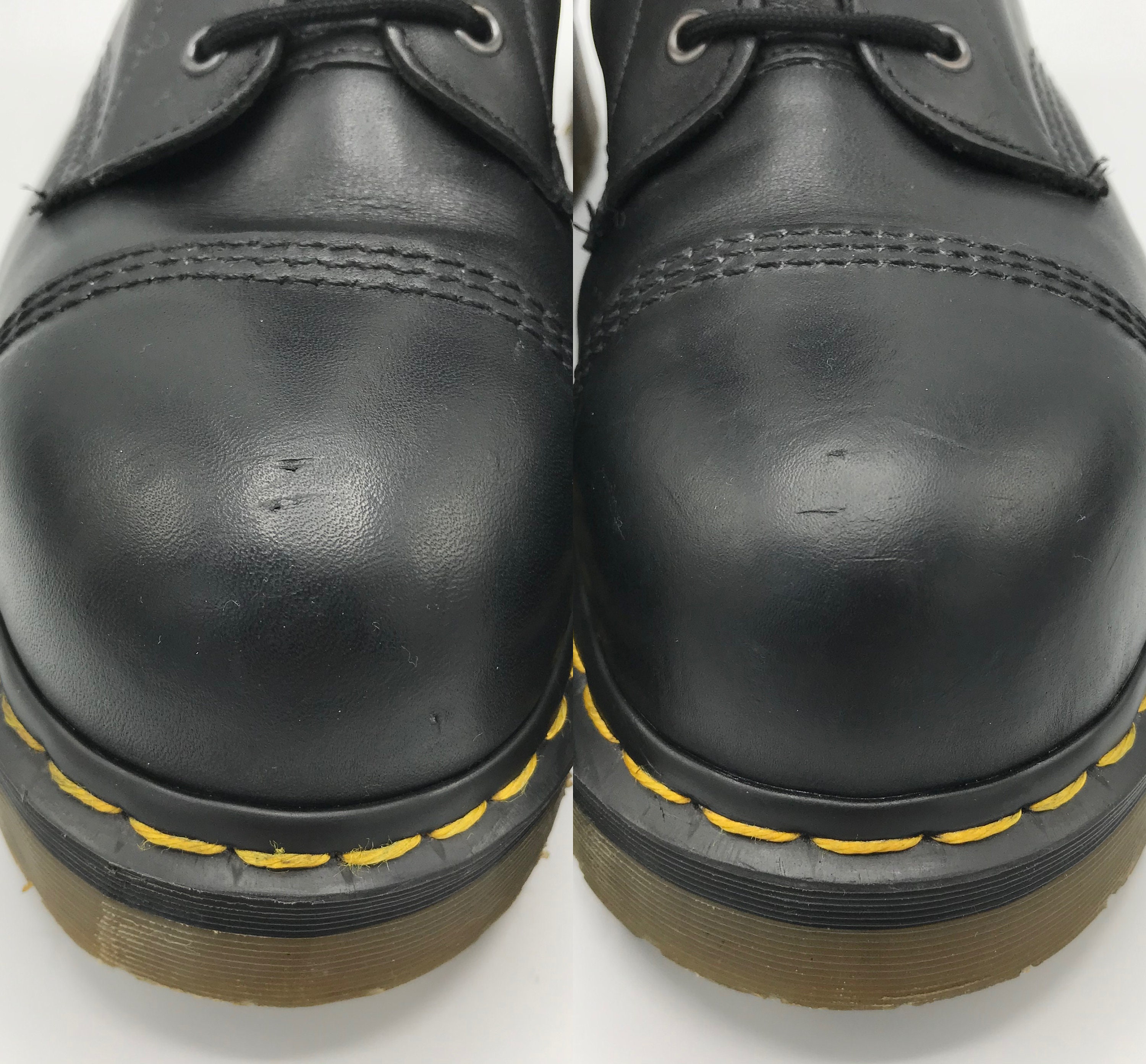 Vintage Dr. Martens Doc Black Soft Leather Steel Toe 10 Eye | Etsy