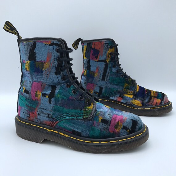 Velvet doc top martens blue