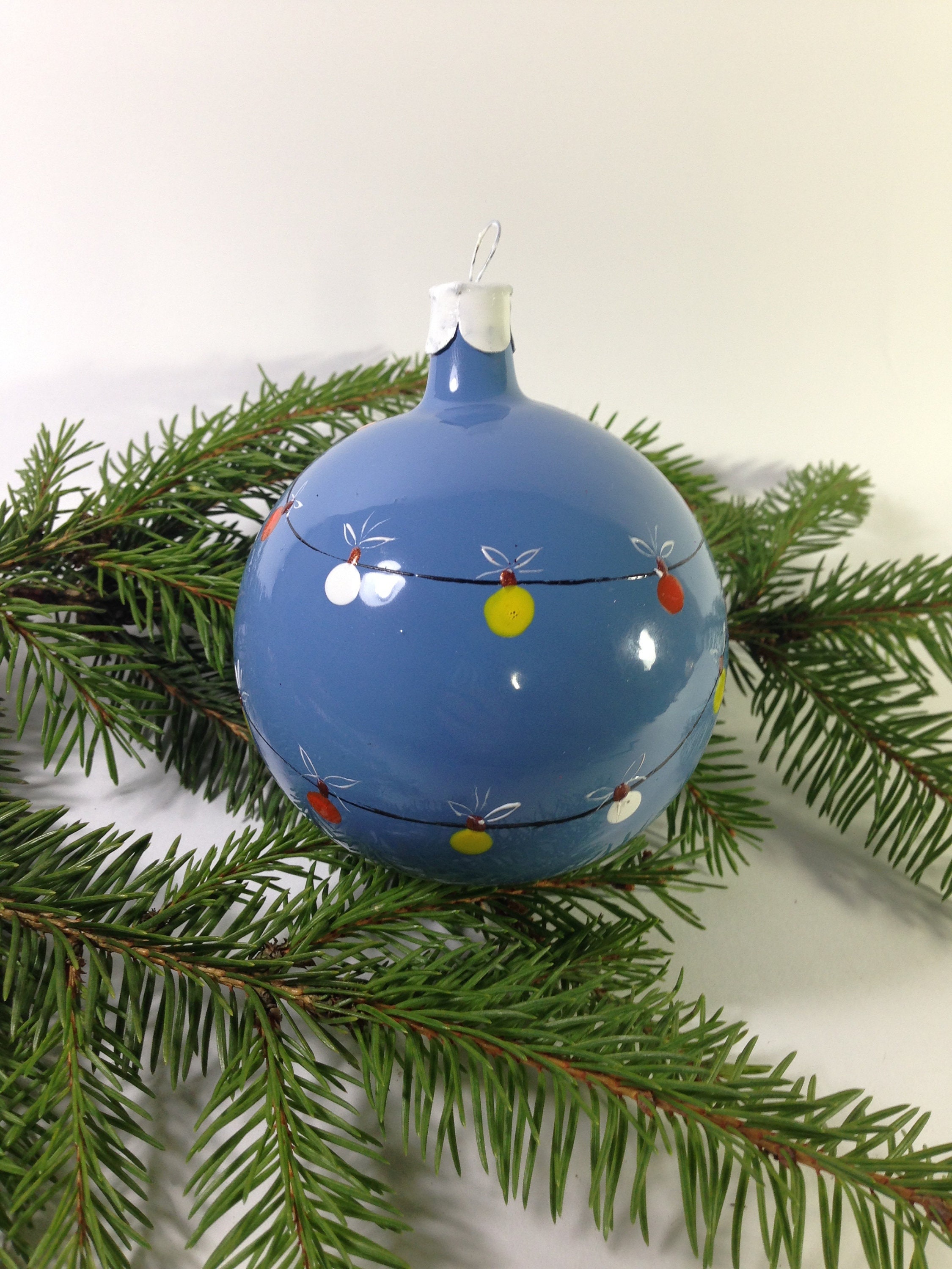 Glass Christmas Ornament Vintage Russian USSR Christmas tree | Etsy