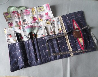 trousse à maquillage en tissu