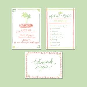 Custom Wedding Stationery SET Bundle - 100% Custom - Wedding Stationery Suite Printable Digital Download | Hand-drawn Wedding Stationery