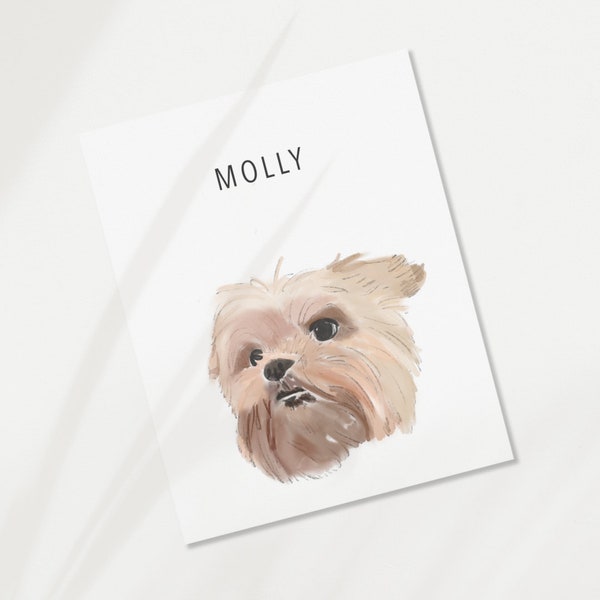 Custom Pet Portrait - Hand Painted Digital Download File with Your Pet