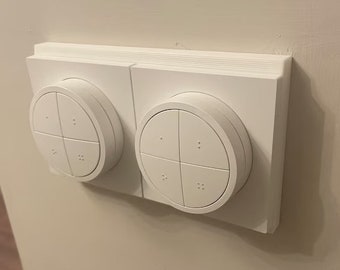 Double Light Switch Cover for Philips Hue Tap Dial UK Converter Adapter