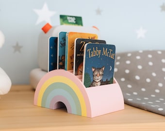 Yoto Pastel Rainbow Card Holder Storage Rack - 10 Slot - Personalisation available!