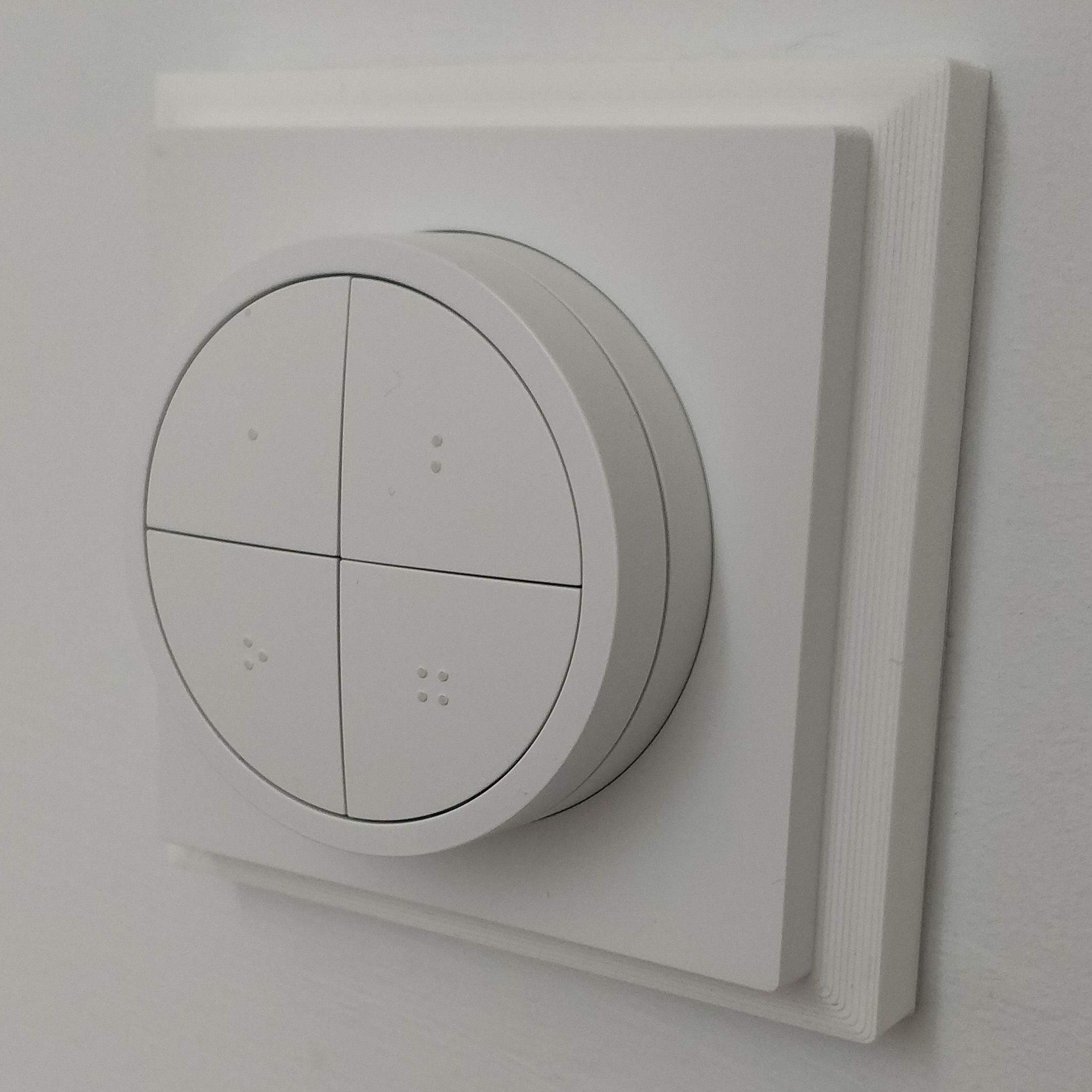 Philips Hue Dimmer Switch Tap Dial 3d-printed 2-gang WALL PLATE