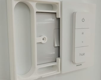 Philips Hue Dimmer Version 2 UK Double Light Switch Converter Adapter Cover (Version 2)