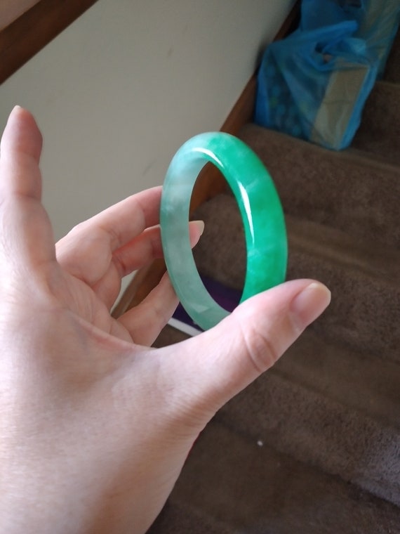 Lavender jade bangle,Natural  Lavender  Jadeite Ja