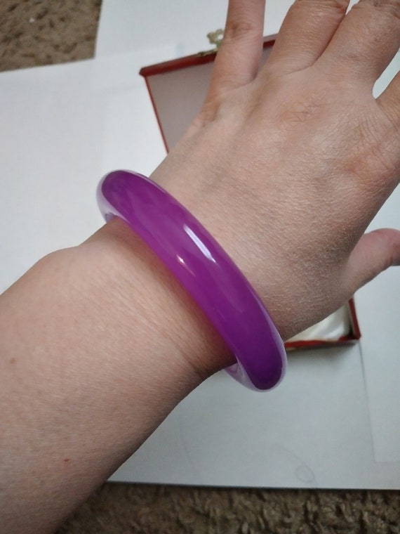 Lavender jade bangle,Natural  Lavender  Jadeite J… - image 2