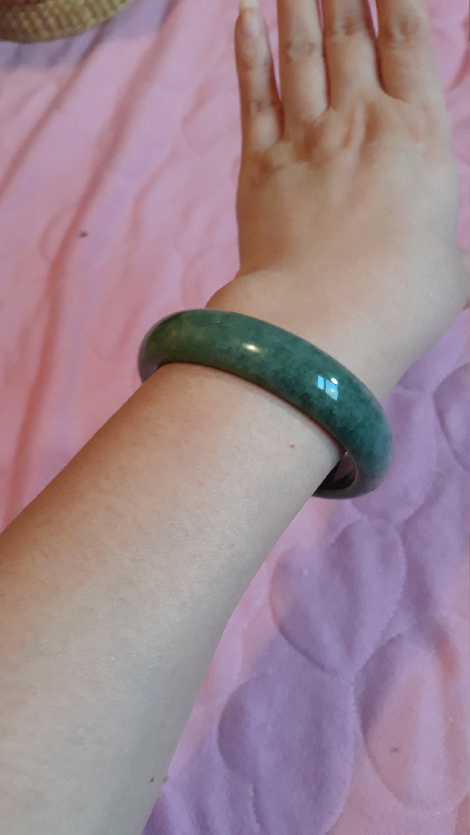 Vantage Light Green Jade Bangle Real Jade Untreated Undyed Etsy