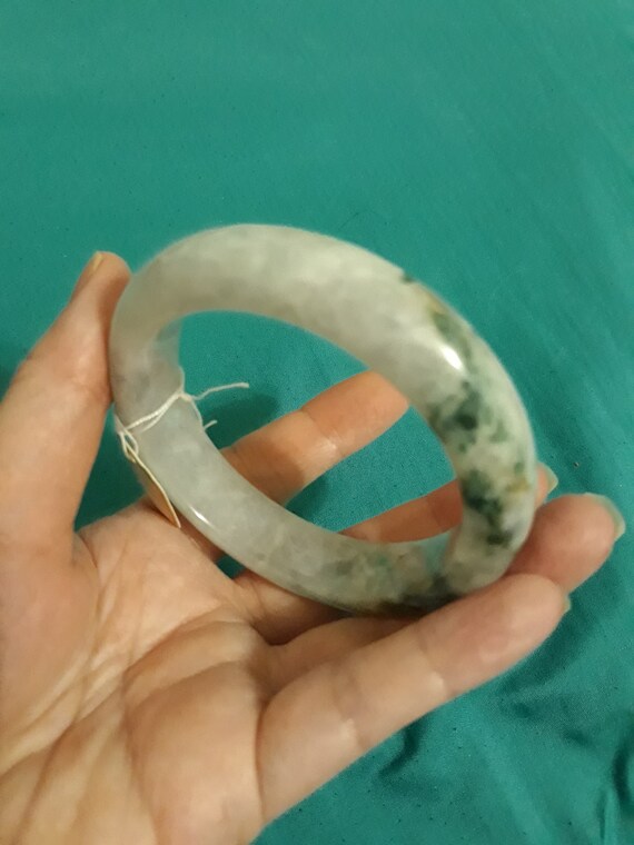 icy jadeite jade bangle Lavender icy jade bangle,… - image 3