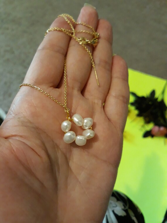 Gold Pearl Choker Pearl Necklace Simple 