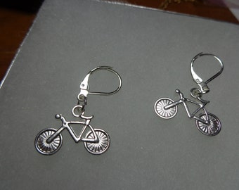 Bicycle earrings , Bicycle Gift, Bicycle Jewelry , sterling silver bicycle earrings,tiny  bicycle earrings, silver bicycle earrings