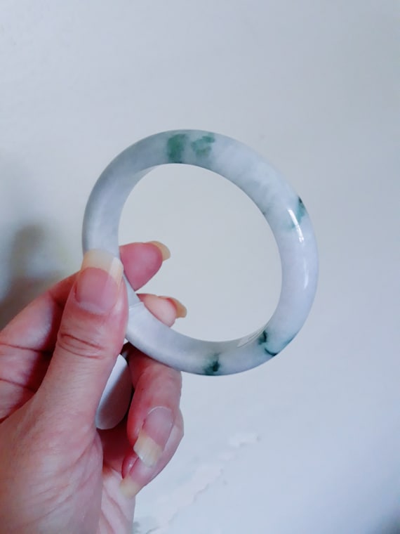 Certified Lavender jade bangle,Natural Lavender