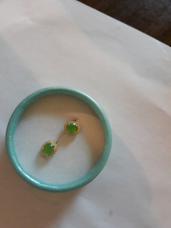 Sold out Jade stud earrings jade stud.icy jade ea… - image 7