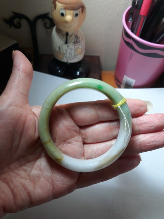 Lavender jade bangle,Natural  Lavender  Jadeite J… - image 3