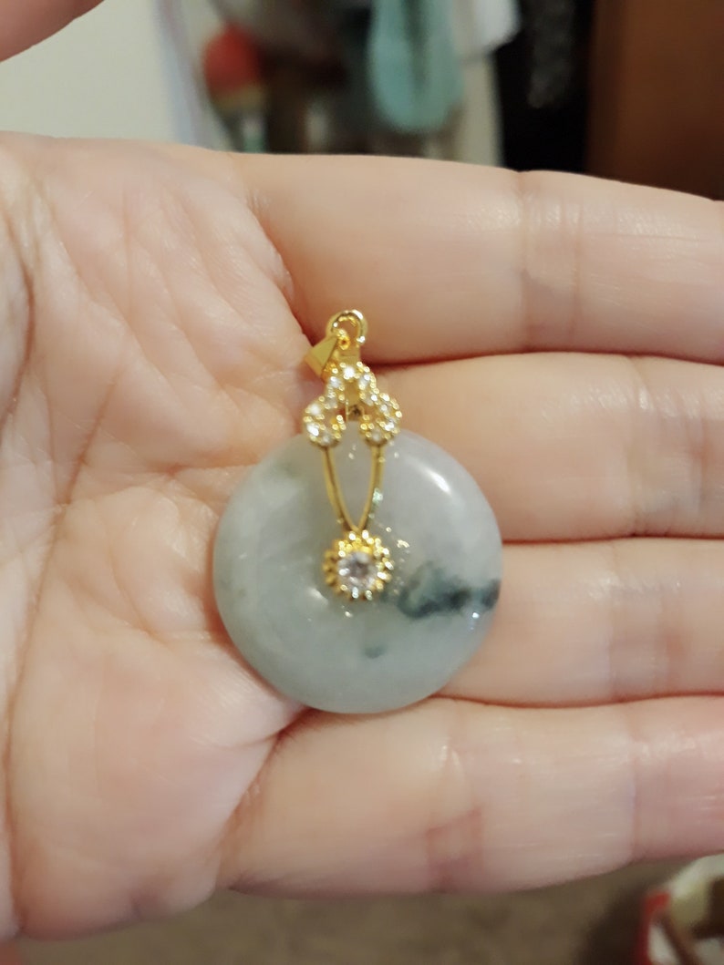 Natural Jade donutgreen Jadeite donut Bead Doughnut Etsy